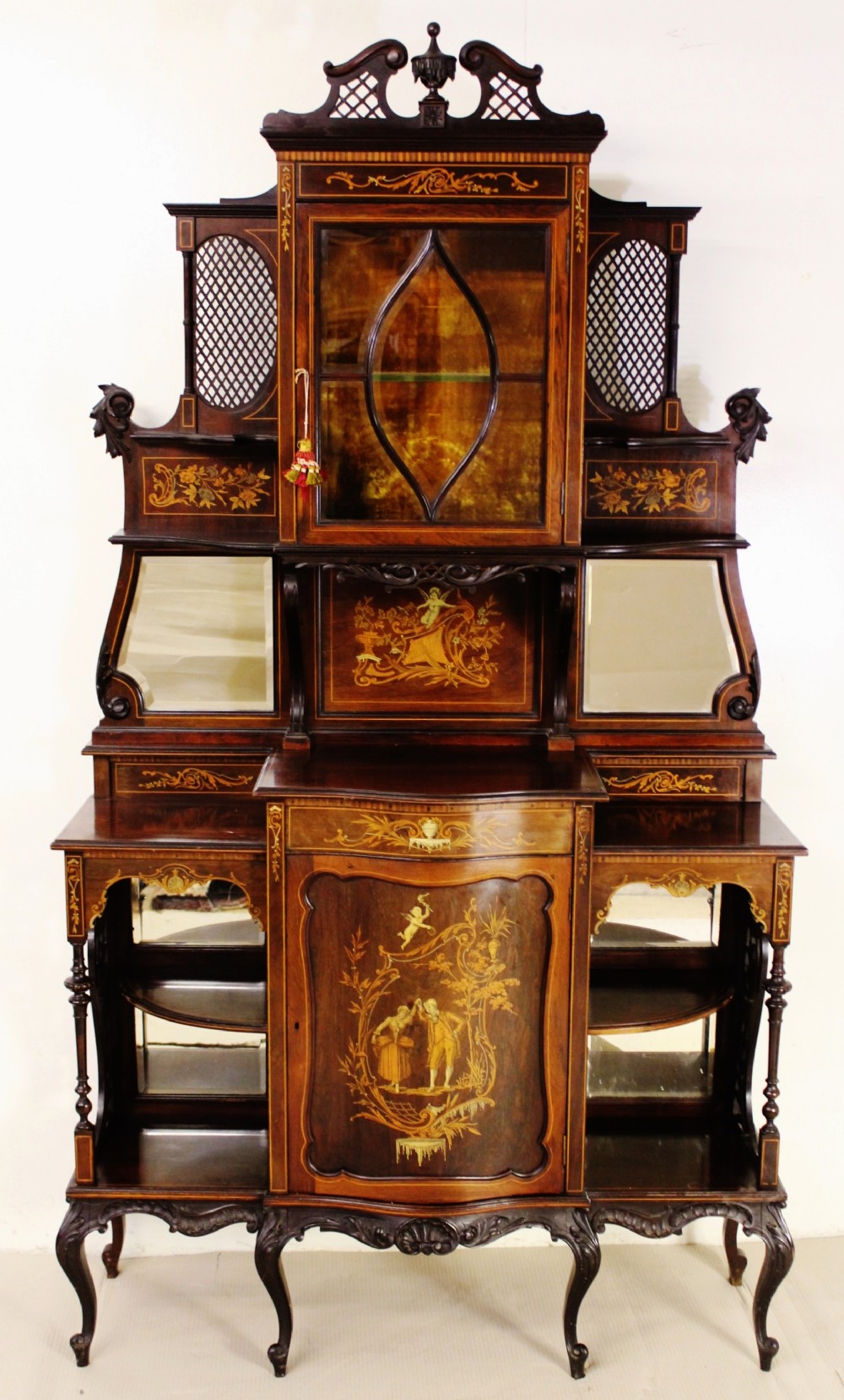 Victorian Inlaid Rosewood Parlour Cabinet