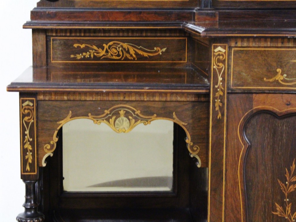 Victorian Inlaid Rosewood Parlour Cabinet View XII