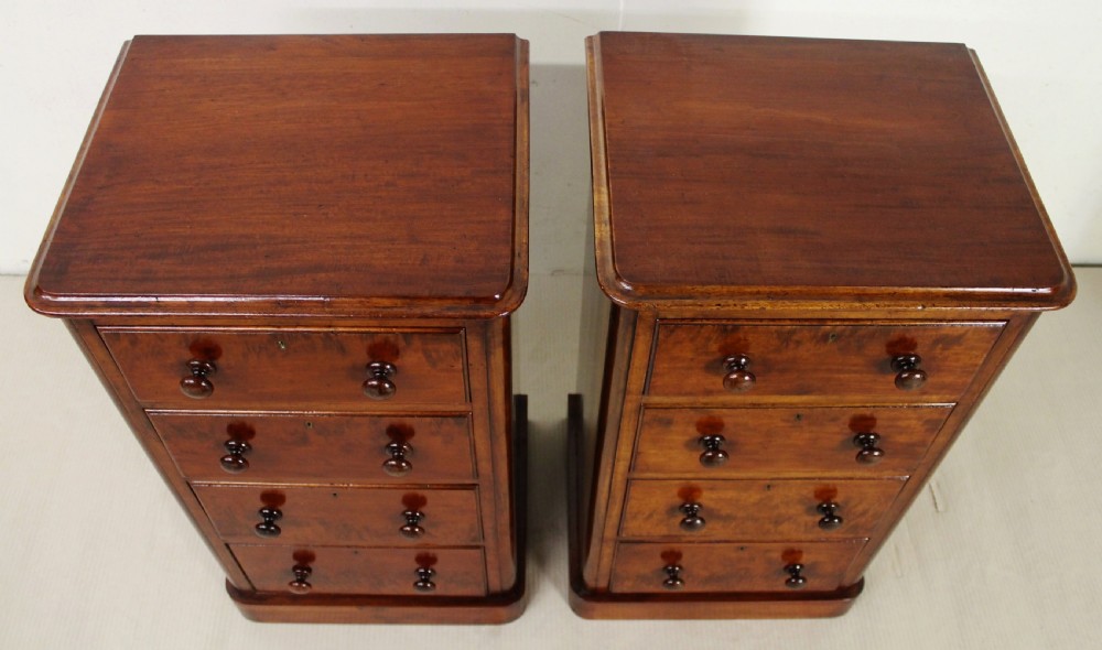 Pair of Victorian Mahogany Bedside Chests View II