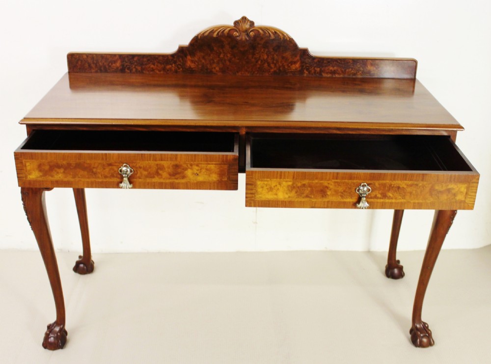 Burr Walnut Serving Table View V