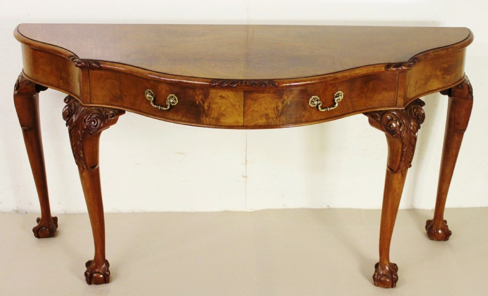 Burr Walnut Console Table