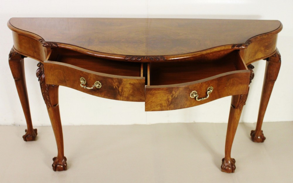 Burr Walnut Console Table View III