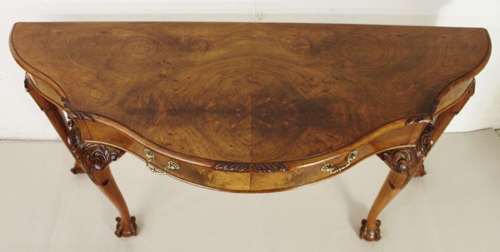 Burr Walnut Console Table View IV