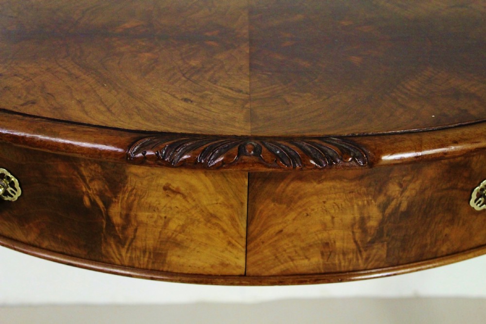 Burr Walnut Console Table View VIII