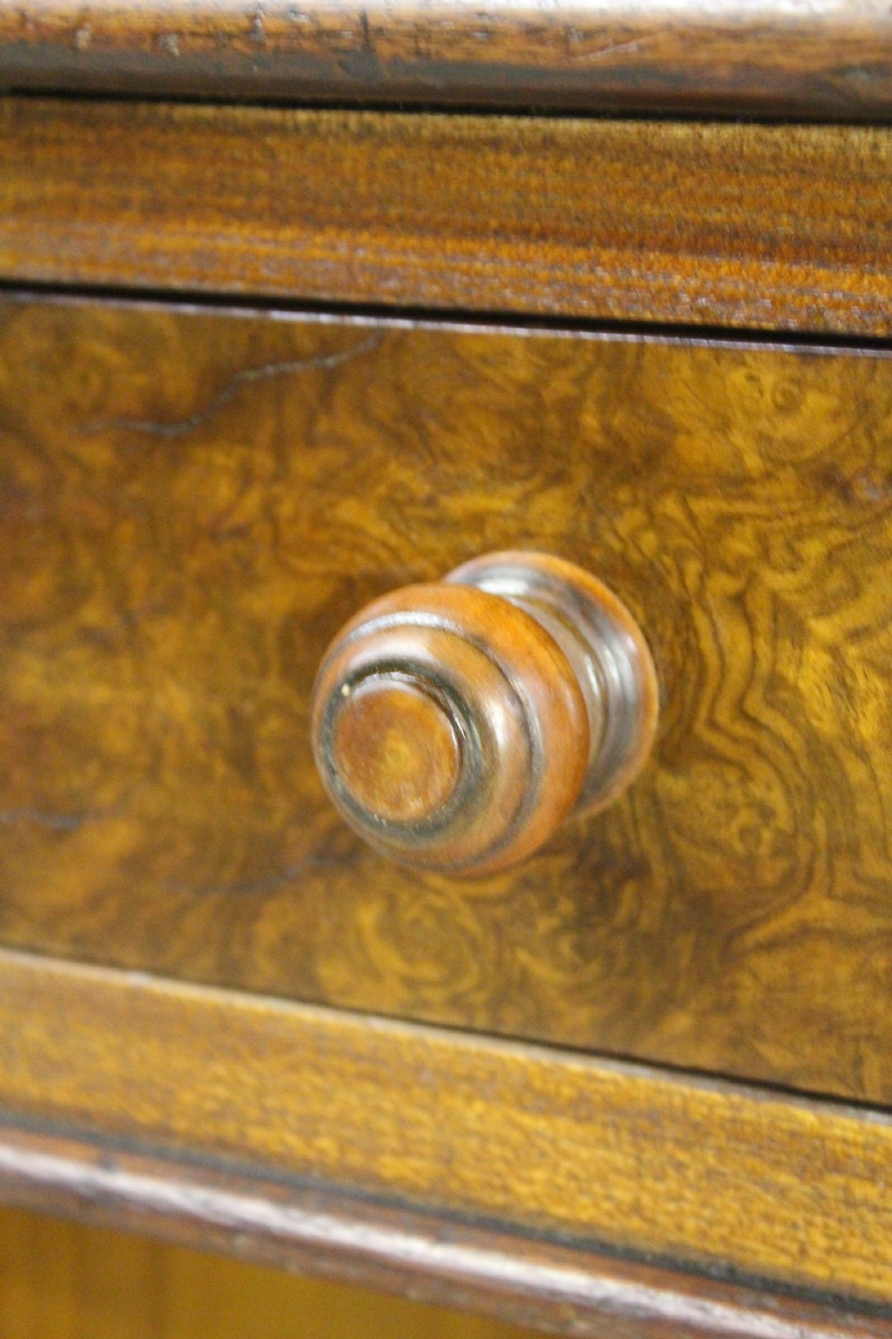 Large Victorian Burr Walnut Partners Pedestal Desk View IX