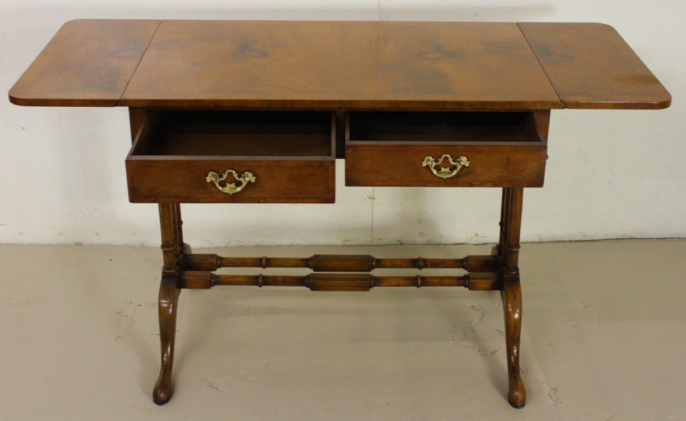 Burr Walnut Sofa Table View VII