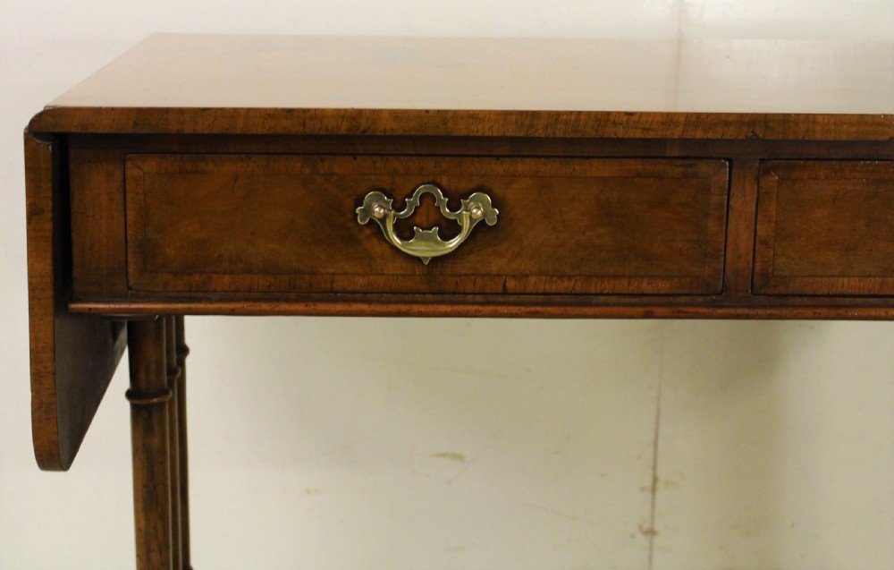 Burr Walnut Sofa Table View VIII