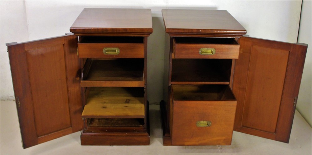 Pair of Early Victorian Mahogany Pedestal Cupboards View III