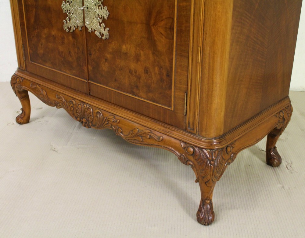 Burr Walnut Cocktail Cabinet View XIV