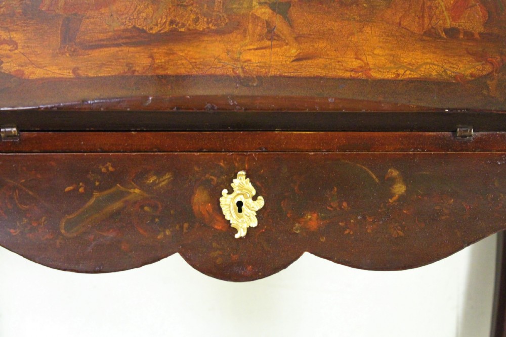 Ornate Vernis Martin Decorated Vitrine Bureau View VII
