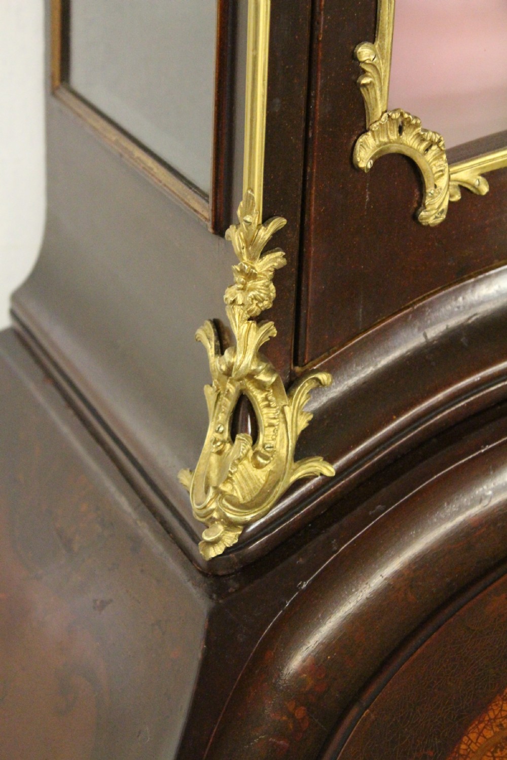 Ornate Vernis Martin Decorated Vitrine Bureau View XII