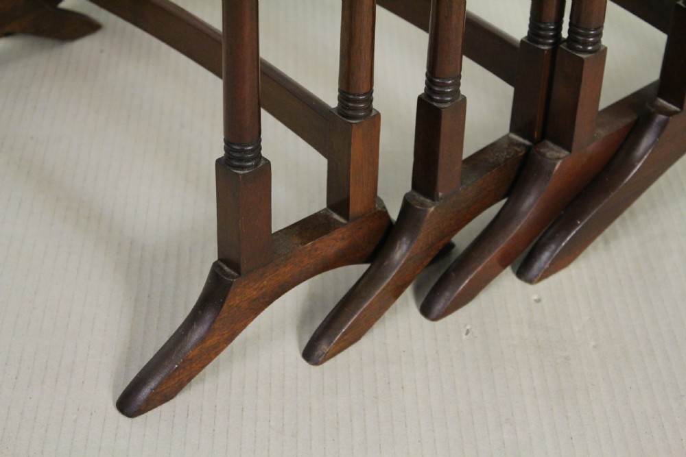 Nest of 4 Inlaid Mahogany Tables View III