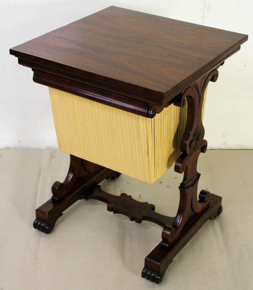 William IV Rosewood Sewing Table
