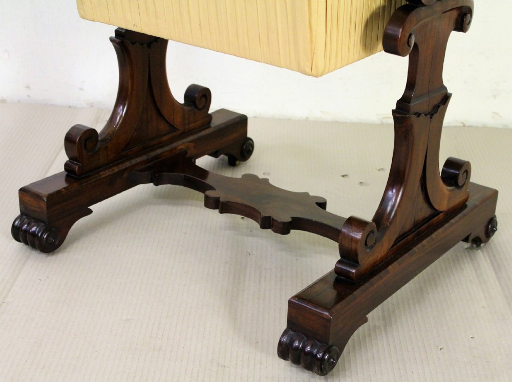 William IV Rosewood Sewing Table View XI