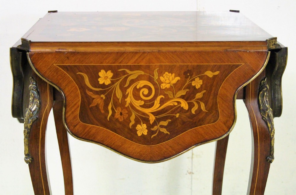 Marquetry Inlaid Flap Table View III