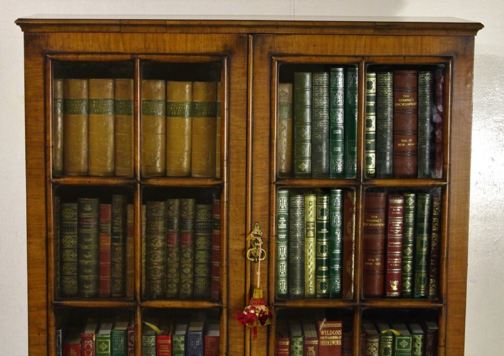 Walnut and Oak Glazed Bookcase View VII