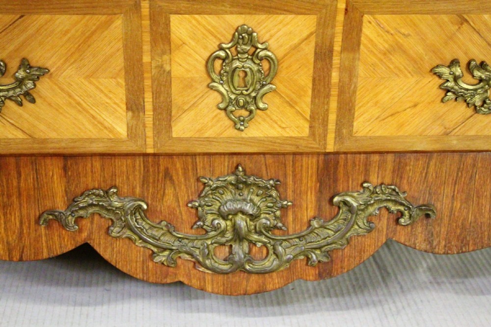 Louis XV Style Kingwood and Tulip wood Commode View X