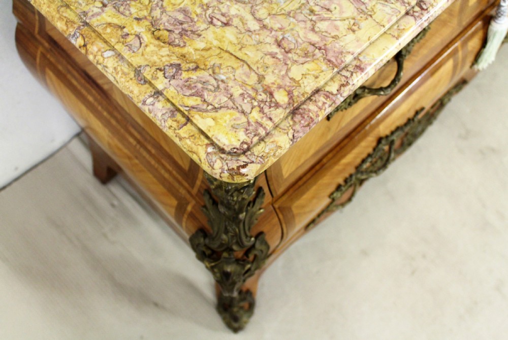 Louis XV Style Kingwood and Tulip wood Commode View XII