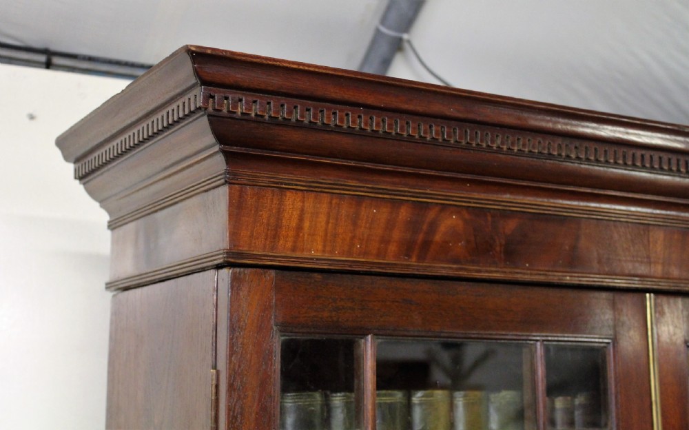 Pair of Edwardian Mahogany Glazed Bookcases View II