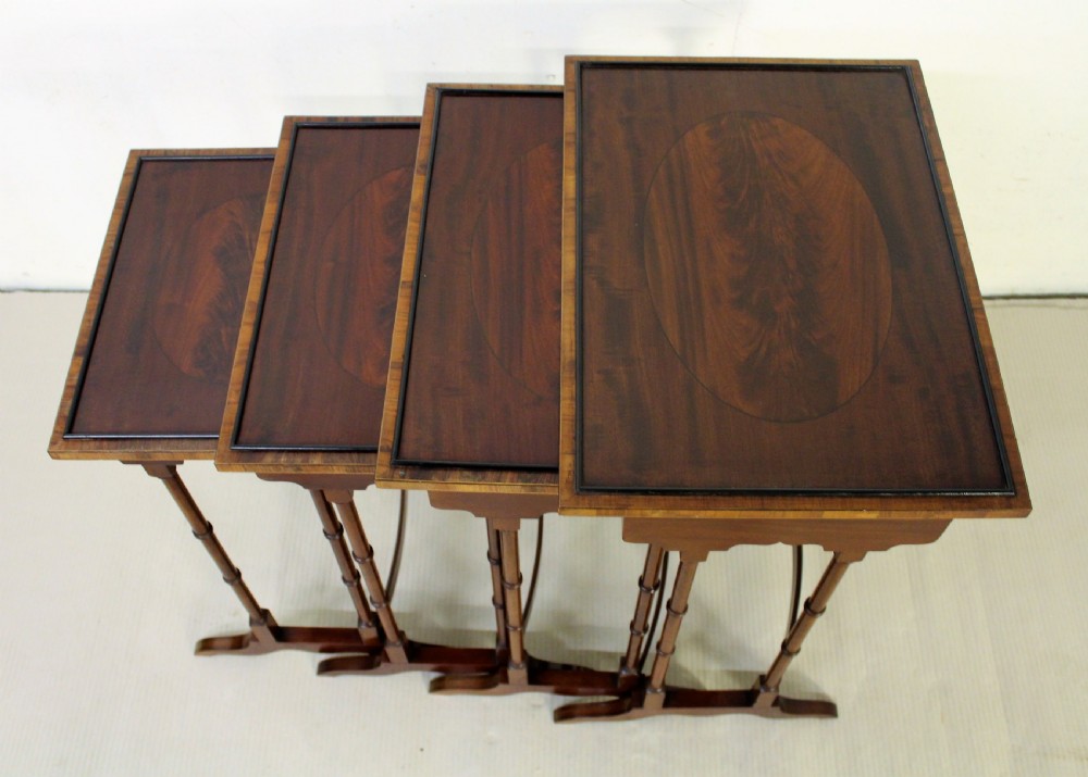 Edwardian Inlaid Mahogany Nest of 4 Tables View X