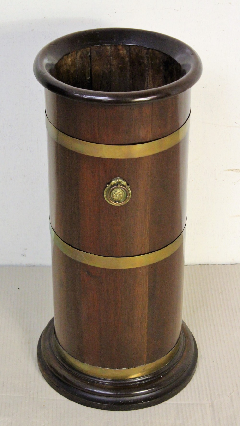 Victorian Brass Bound Mahogany Stick Stand
