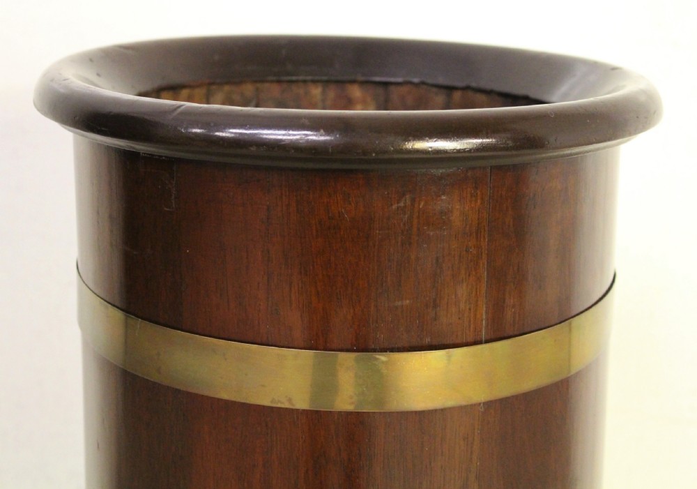 Victorian Brass Bound Mahogany Stick Stand View V
