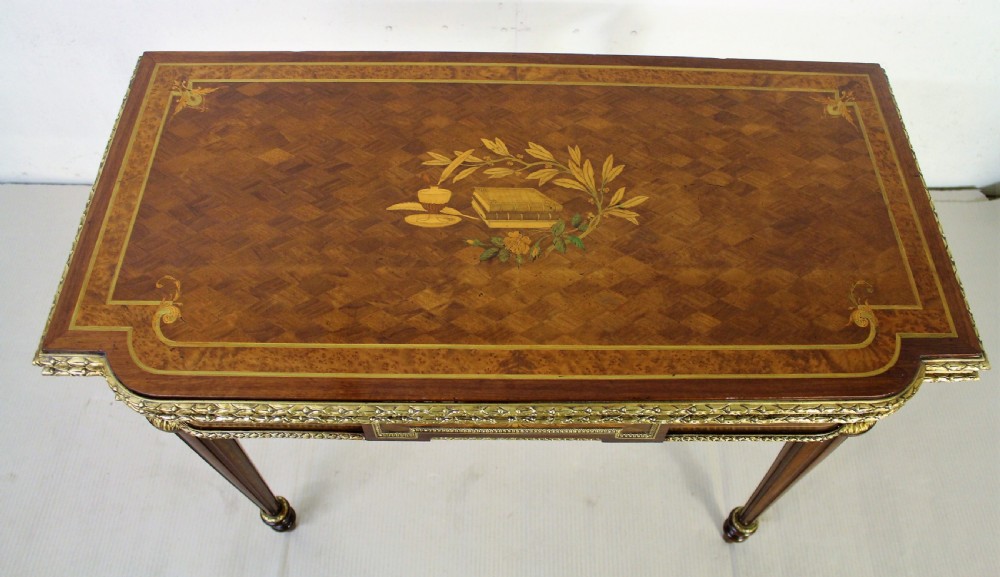 French Walnut Marquetry Inlaid Games Table View III