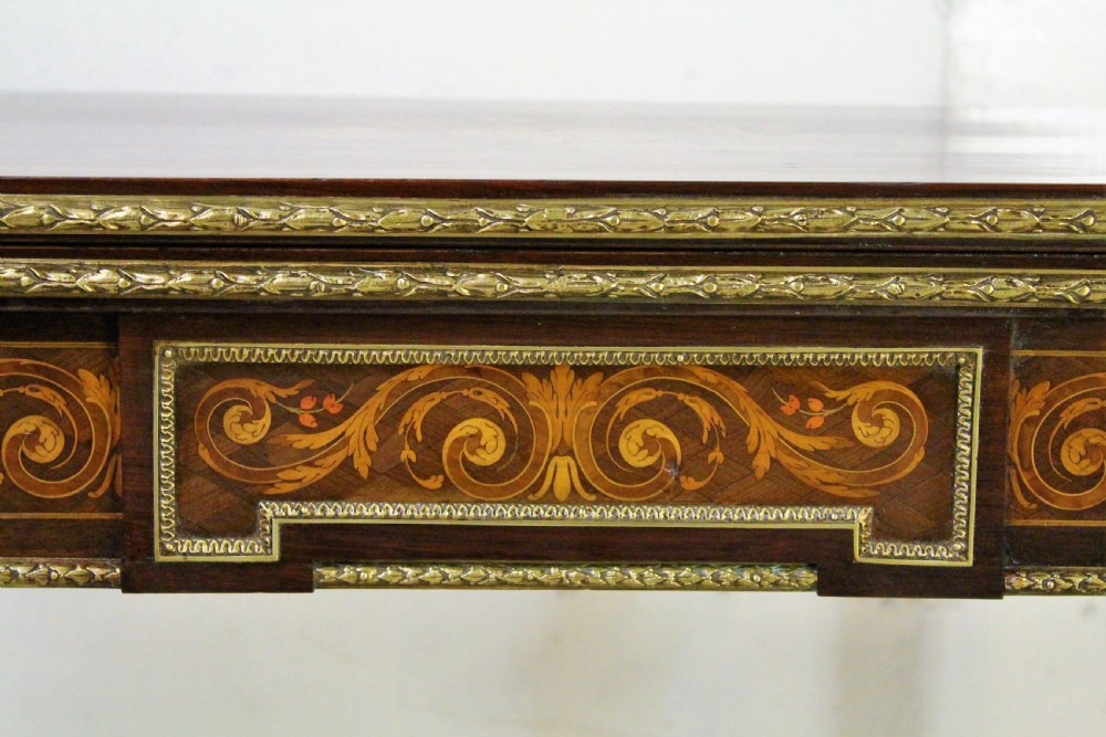 French Walnut Marquetry Inlaid Games Table View VIII
