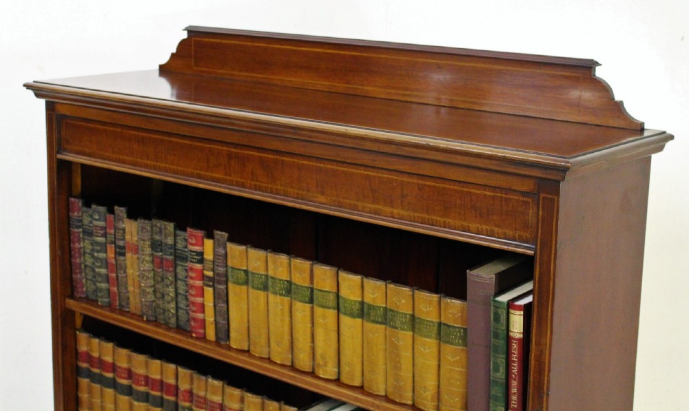 Edwardian Inlaid Mahogany Open Bookcase View V
