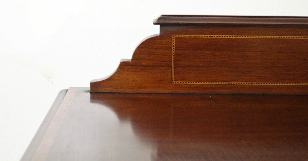 Edwardian Inlaid Mahogany Open Bookcase View VIII