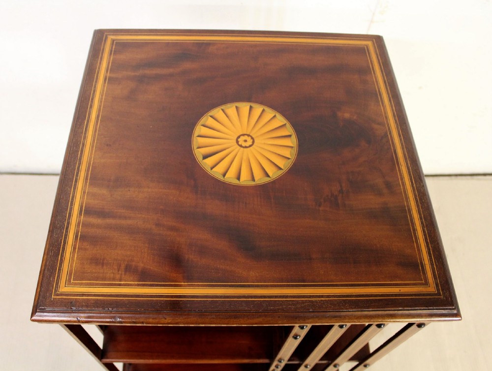 Superior Quality Inlaid Mahogany Revolving Bookcase View II