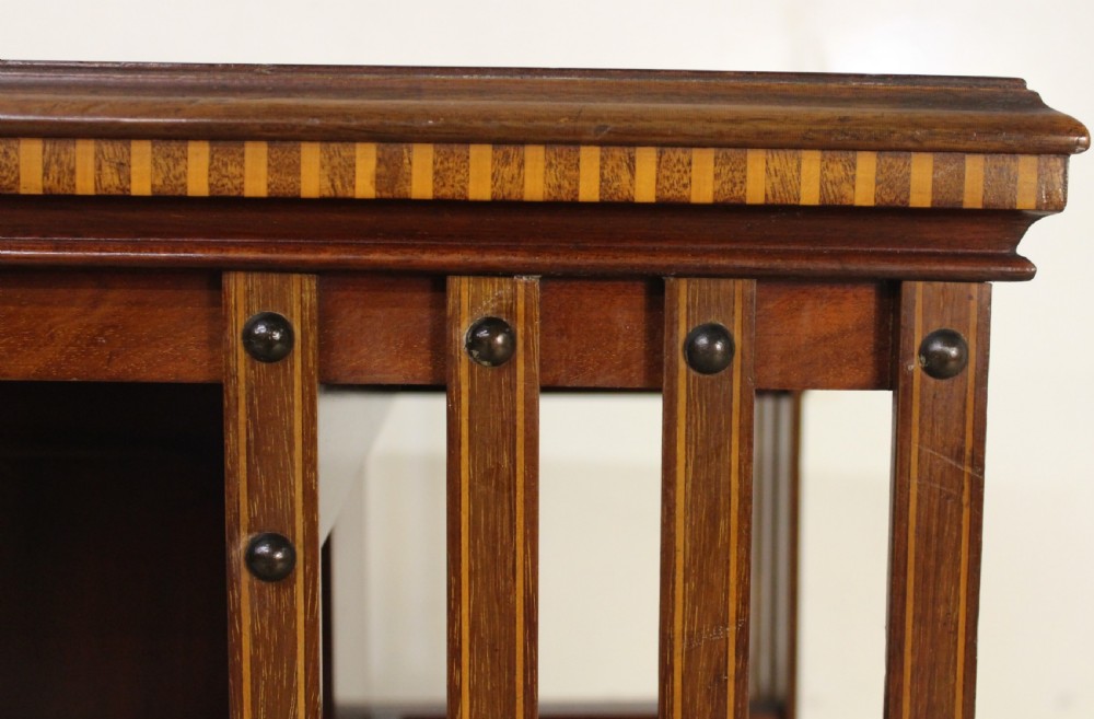 Superior Quality Inlaid Mahogany Revolving Bookcase View III