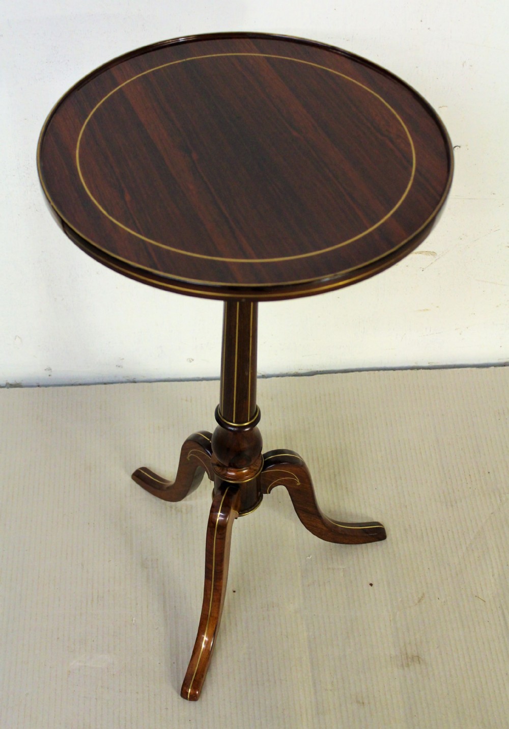 Fine Quality Brass Inlaid Rosewood Table