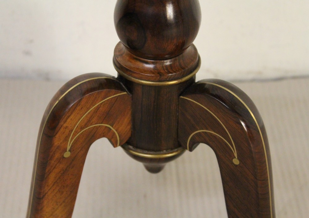 Fine Quality Brass Inlaid Rosewood Table View III