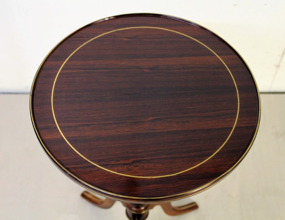 Fine Quality Brass Inlaid Rosewood Table View VIII