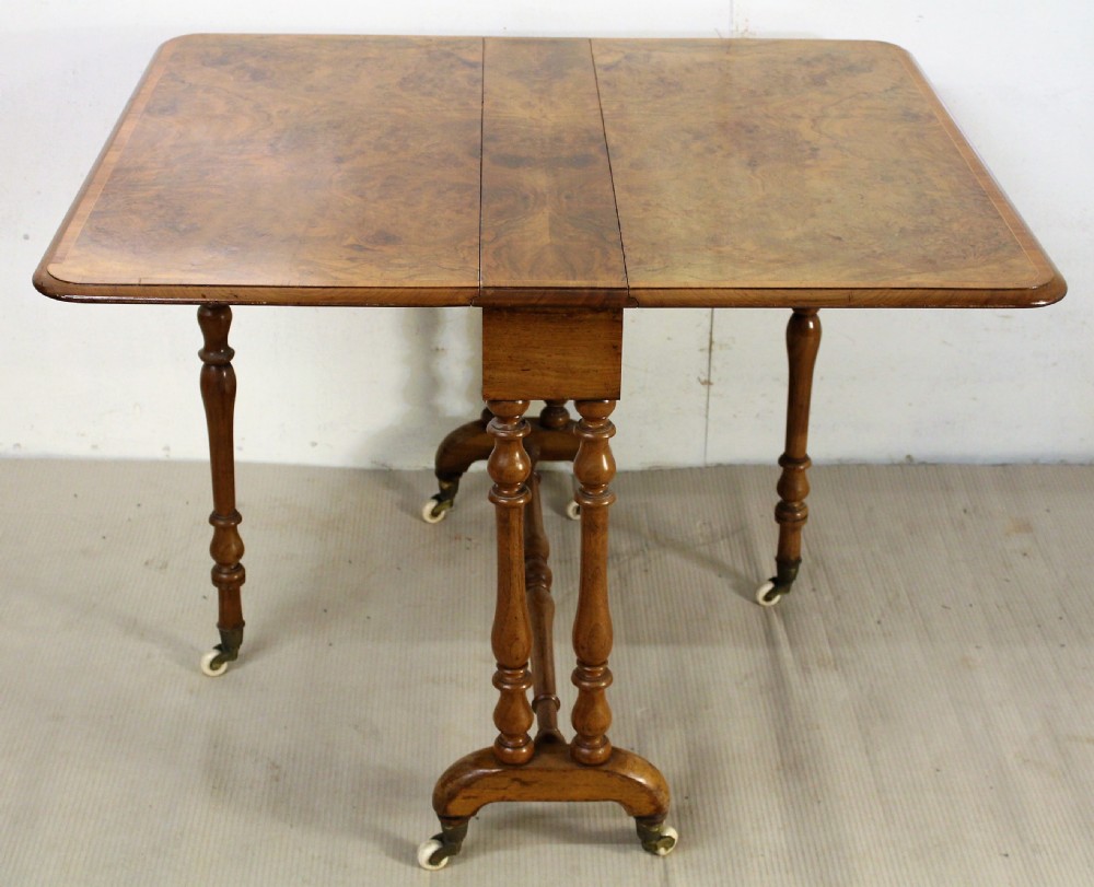 Victorian Burr Walnut Sutherland Table View VI