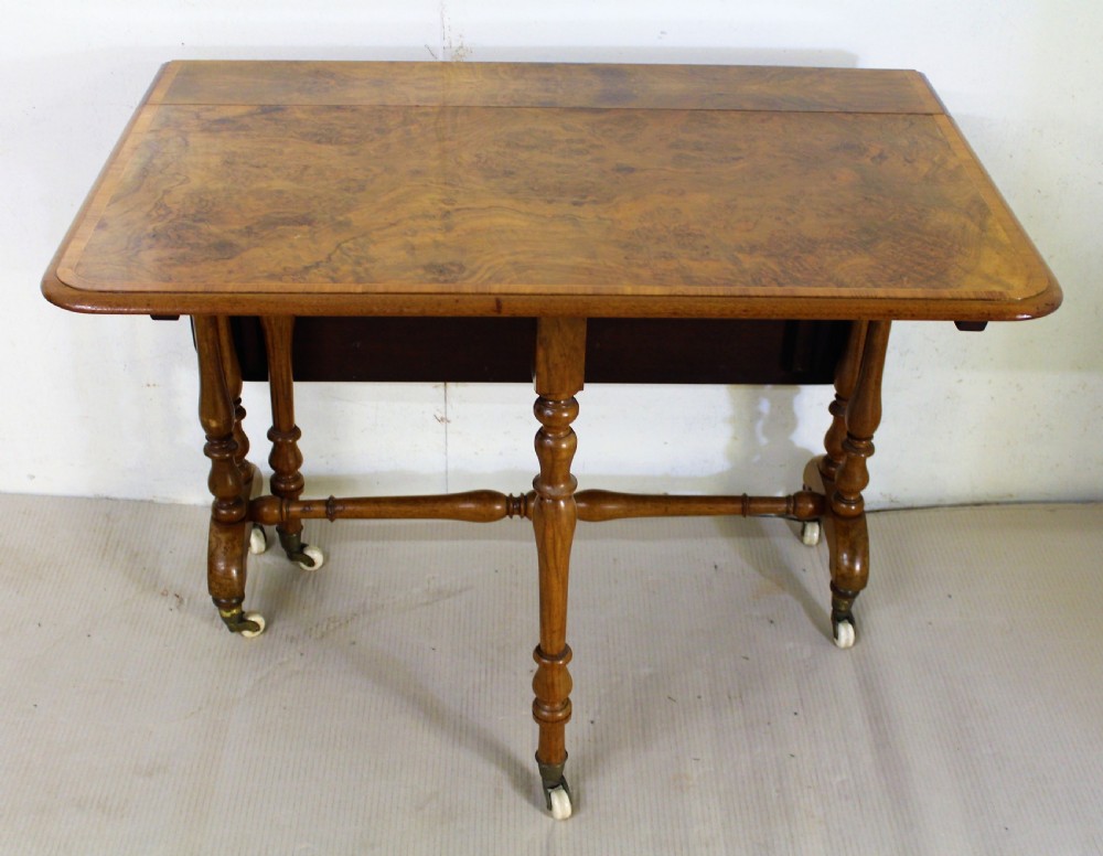 Victorian Burr Walnut Sutherland Table View VIII