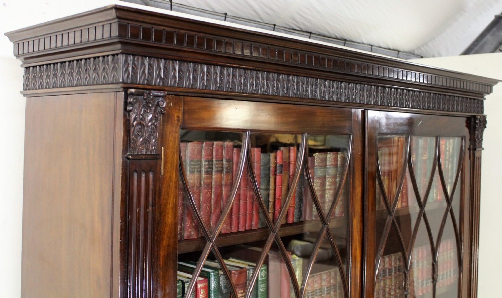 Mahogany Chippendale Style Library Bookcase View XIV
