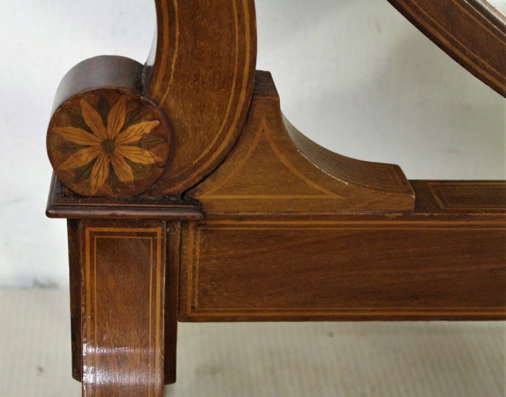 Inlaid Mahogany Cheval Dressing Mirror View X