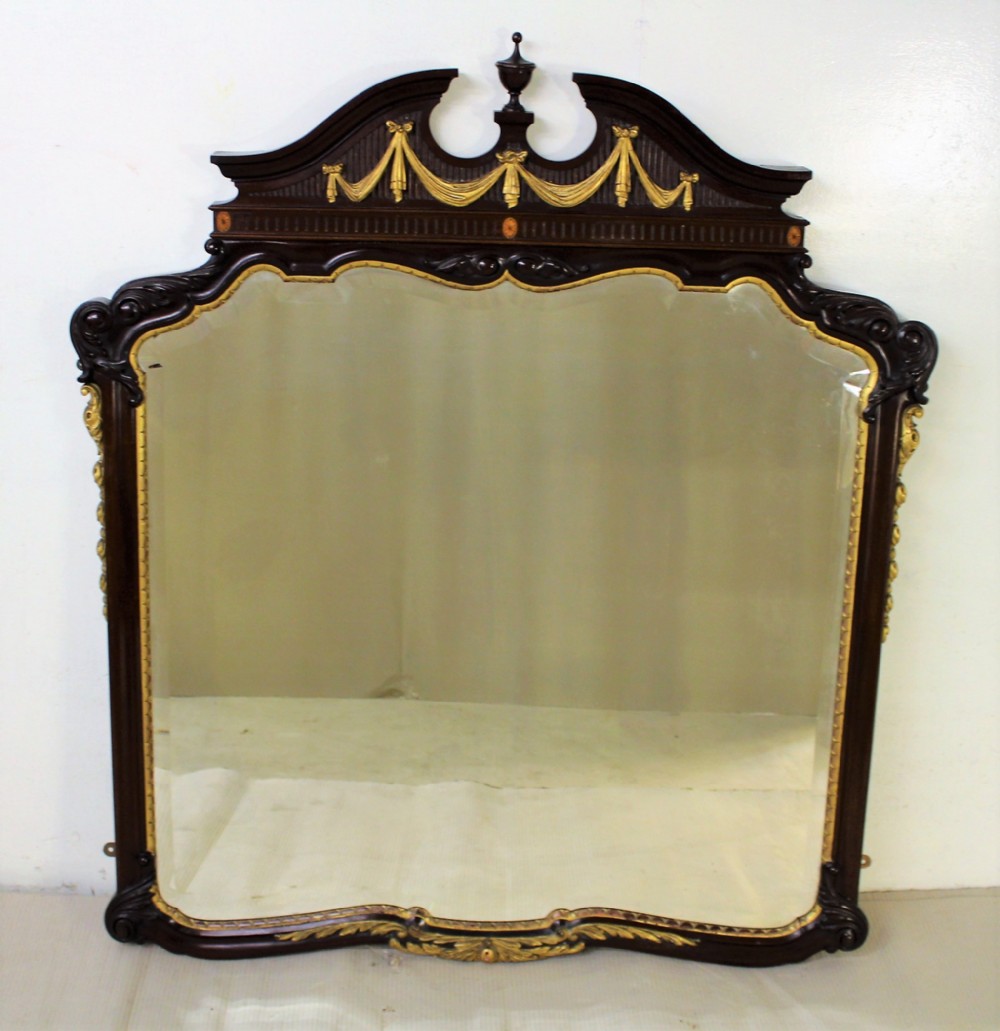 Adams Style Mahogany Wall Mirror