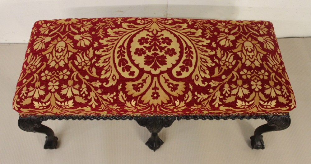 19th Century Mahogany Chippendale Style Stool View III
