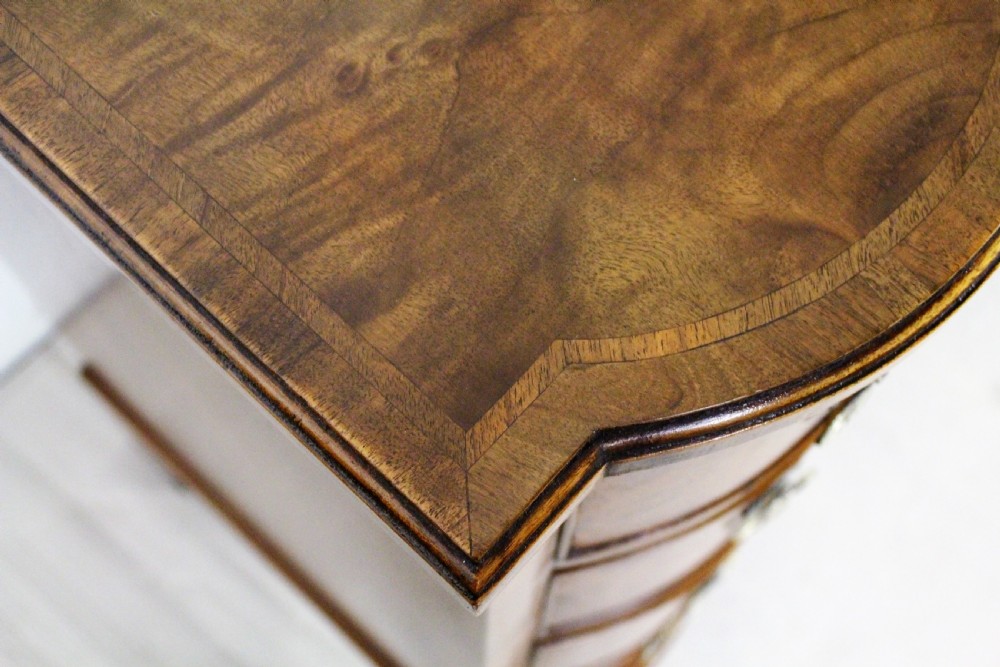 Burr Walnut Serpentine Fronted Chest of Drawers View VIII