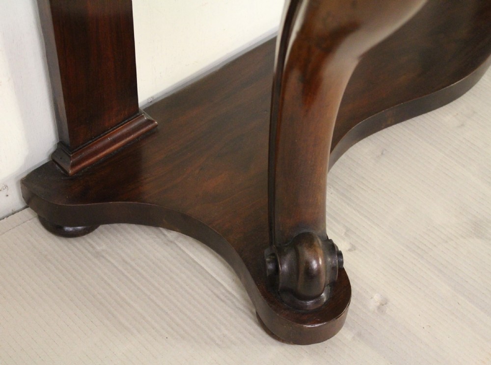 Victorian Mahogany Serpentine Fronted Console Table View IX
