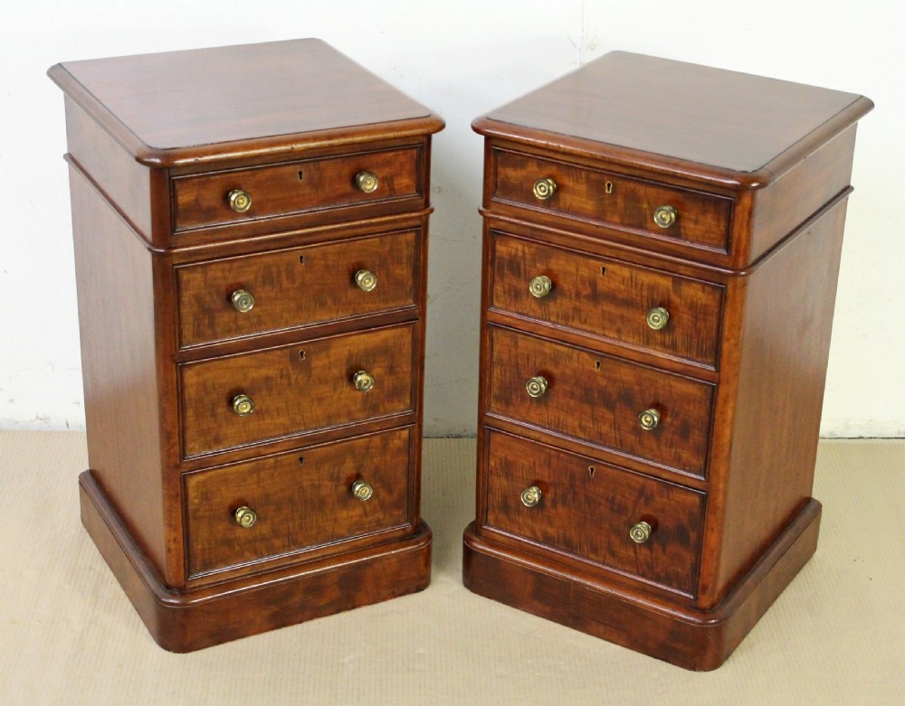 Pair of Victorian Mahogany Bedside Chests by Heal and Son