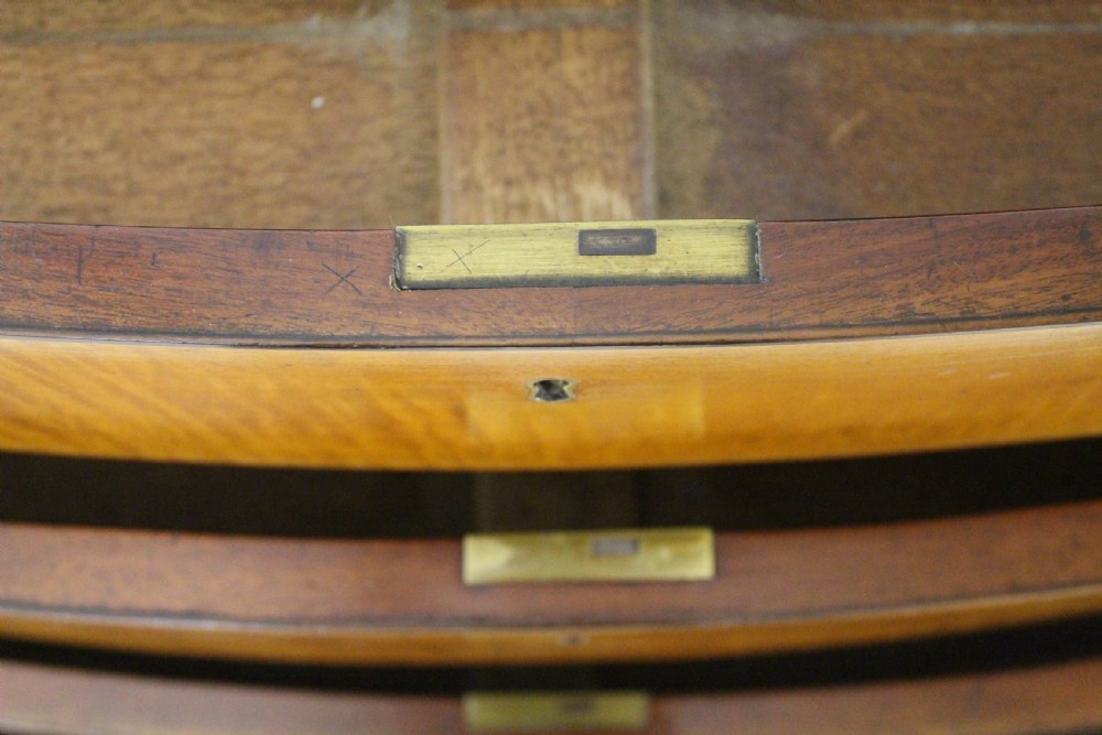 George III Satinwood Bow Fronted Chest Commode View XIII