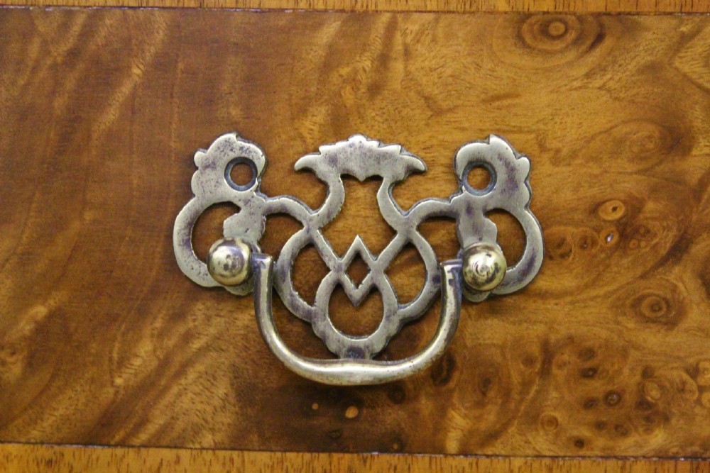 Bow Fronted Burr Walnut Chest on Chest View II
