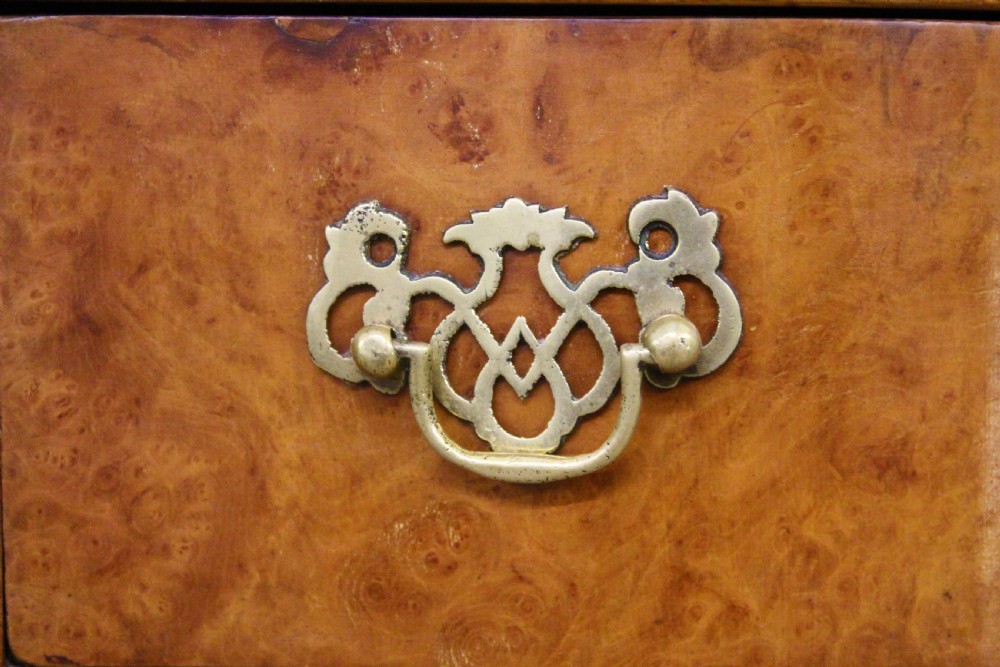 Burr Walnut Serpentine Chest on Stand View IX