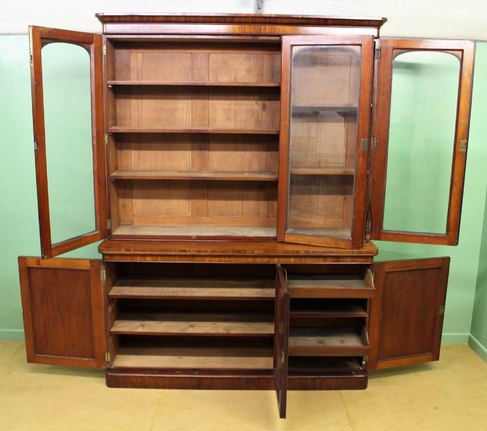 Victorian Figured Mahogany Library Bookcase View II