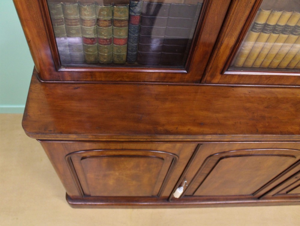 Victorian Figured Mahogany Library Bookcase View III