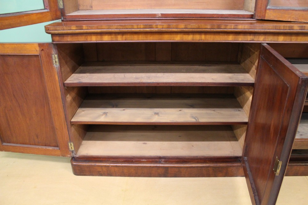 Victorian Figured Mahogany Library Bookcase View VII